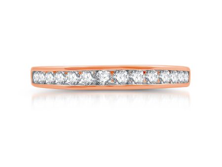 1 2 CTW Diamond Anniversary Ring in 10KT Rose Gold For Cheap