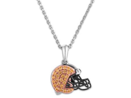 True Fans Fine Jewelry Cleveland Browns 18-inch Pendant in Sterling Silver on Sale