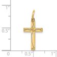 14KT Yellow Gold 21X11MM Cross Pendant. Chain Not Included For Cheap