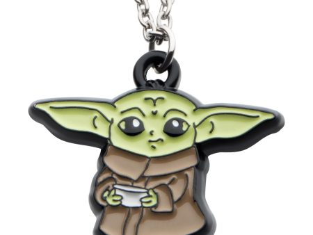 Silver-tone Base Metal 18-inch Star Wars Baby Yoda Pendant Discount