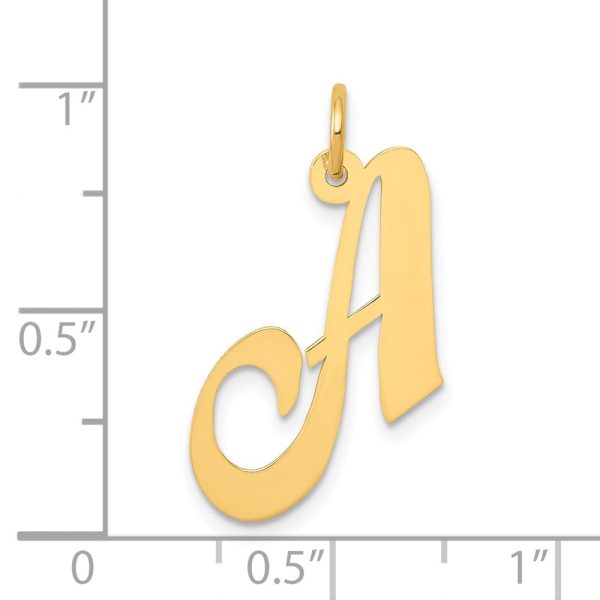 14KT Yellow Gold 20X21MM Initial Pendant; Initial A. Chain not Included For Discount