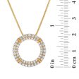 EcoLove 1 CTW Lab Grown Diamond Fashion Circle 18-inch Pendant in 10KT Yellow Gold Cheap