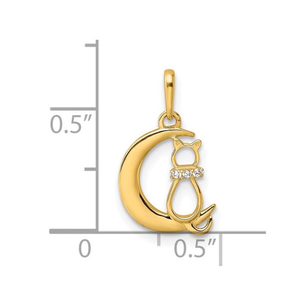 14KT Yellow Gold Cubic Zirconia Childrens Pendant-Chain Not Included Online Sale