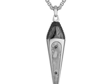 Bulova Marc Anthony Collection Sterling Silver and Steel Pendant For Discount