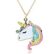 10KT Yellow Gold 28X18MM 18-inch Unicorn Pendant Sale