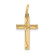 14KT Yellow Gold 21X11MM Cross Pendant. Chain Not Included For Cheap