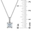 Signature EcoLove 3 4 CTW Lab Grown Diamond Solitaire Princess Cut 18-inch Pendant in 14KT White Gold For Discount