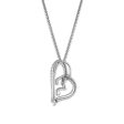 LoveSong Diamond Accent Heart 18-inch Pendant in Rhodium Plated Sterling Silver Discount