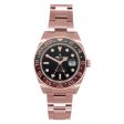 Pre-Owned Rolex 18KT Rose Gold 40MM GMT Master II Root Beer. 126715 For Sale