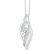 1 15 CTW Diamond Three Stone 18-inch Pendant in Sterling Silver on Sale