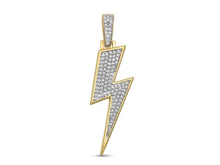 3 4 CTW Diamond 18-inch Lightning Pendant in 10KT Yellow Gold. Chain Not Included For Discount