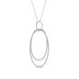 3 4 CTW Diamond 18-inch Double Oval Pendant in 10KT White Gold Online now