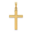 14KT Yellow Gold 28X9MM Cross Pendant. Chain Not Included Discount