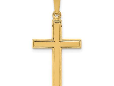 14KT Yellow Gold 28X9MM Cross Pendant. Chain Not Included Discount