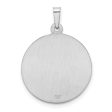 14KT White Gold 28X21MM Medal Saint Christopher Pendant. Chain Not Included Fashion