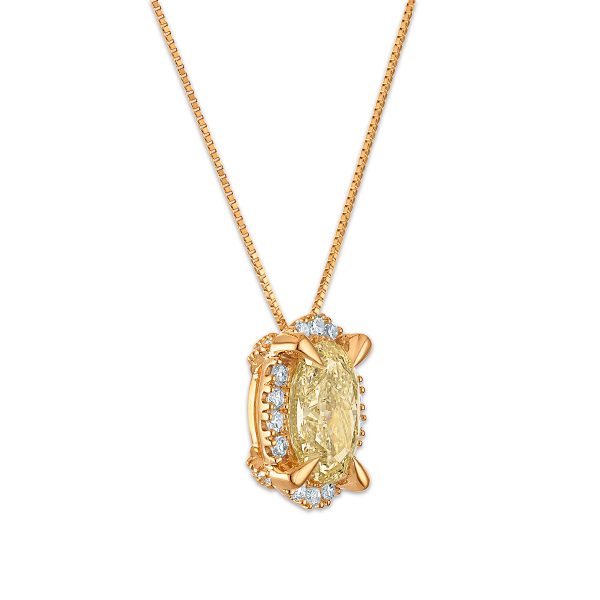 Signature EcoLove 1-3 4 CTW Fancy Yellow Lab Grown Diamond Pendant in 14KT Yellow Gold Online Hot Sale