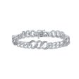 1 4 CTW Diamond 8.5-nch Cuban Link Bracelet in Sterling Silver Supply