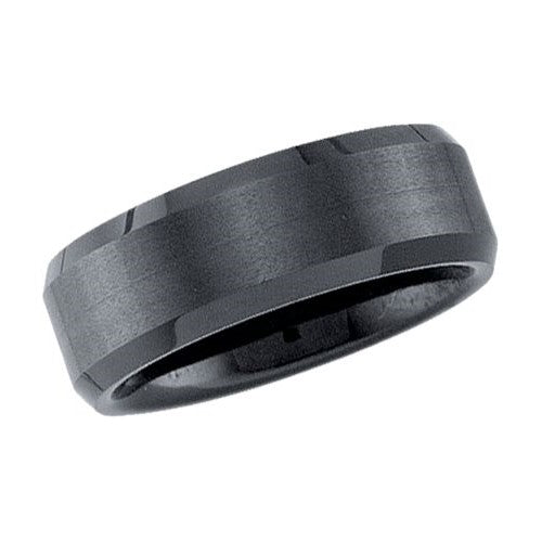 8MM Wedding Ring in Black Tungsten For Sale