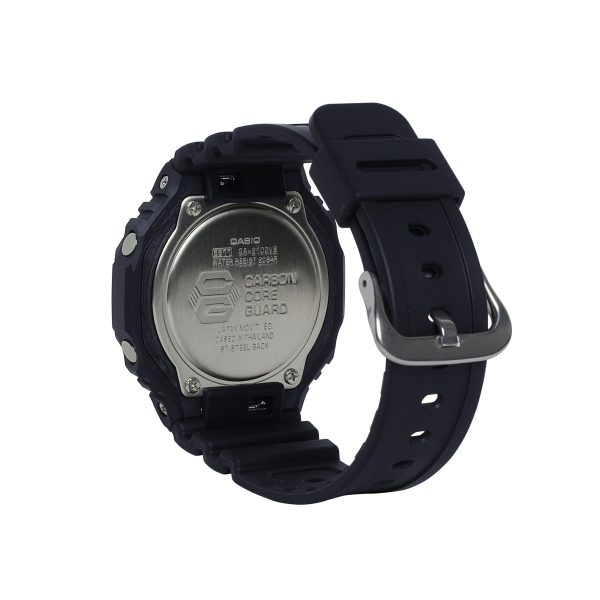 G-Shock with 46X42 MM Black Round Dial Resin Band Strap. GA2100VB-1A Fashion