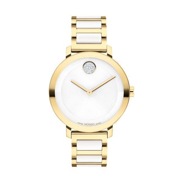 Movado BOLD Evolution Two-Tone Watch with 34MM Crystal Dot Dial. 3601238 Online Sale