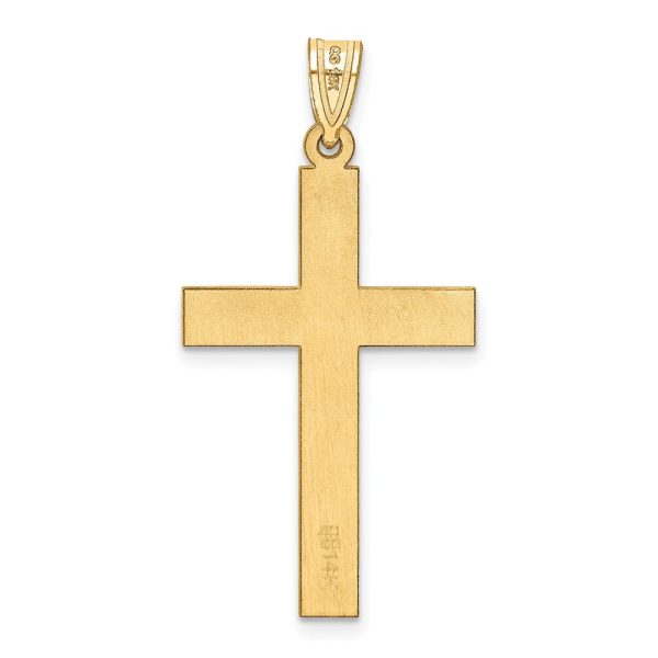 14k Sand Blasted Cross Pendant Online Sale