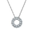 LoveSong EcoLove 3 8 CTW Lab Grown Diamond Fashion 18-inch Pendant in 10KT White Gold Discount