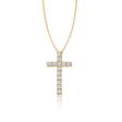 Crislu 18KT Yellow Gold Plated Sterling Silver 18-inch Cross Pendant Sale