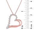 EcoLove 1 4 CTW Lab Grown Diamond 18-inch Heart Pendant in Rose Gold Plated Sterling Silver Sale