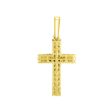 10KT Yellow Gold 1 CTW Diamond 44X21MM Cross Pendant. Chain Not Included Supply