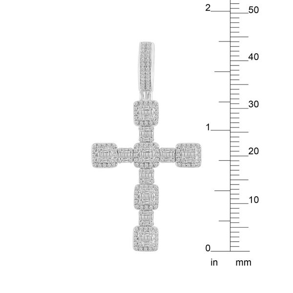 10KT Yellow Gold 1-1 4 CTW Diamond 55X29MM Cross Pendant. Chain Not Included Online