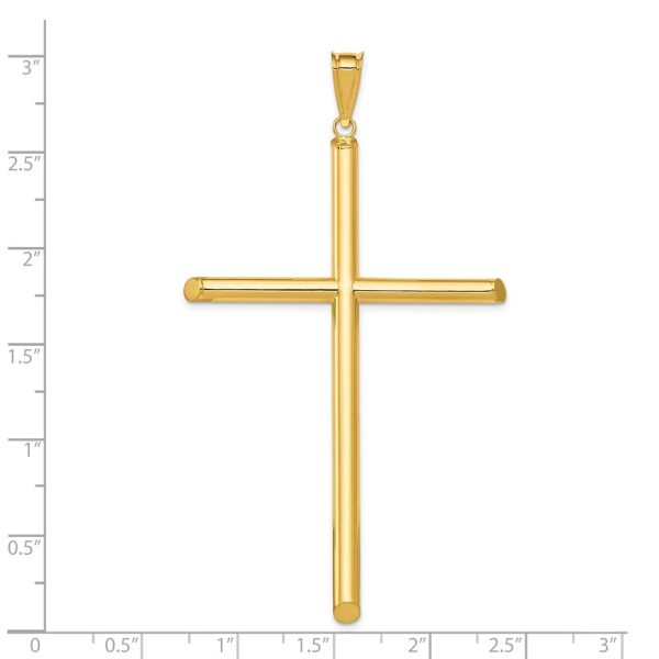 14KT Yellow Gold 73X42MM Cross Pendant-Chain Not Included Supply