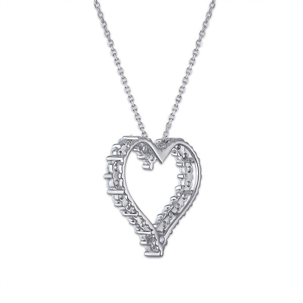 Signature EcoLove 1 CTW Lab Grown Diamond Heart Pendant in 14KT Gold Hot on Sale