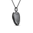 Marvel™ Fine Jewelry Onyx and Diamond Black Panther 18-inch Pendant in Sterling Silver Hot on Sale