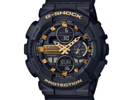 G-Shock with 45X45 MM Two-Tone Round Dial Resin Band Strap. GMAS140M-1A Fashion