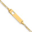 14KT Yellow Gold 7-inch 5MM Figaro ID Bracelet Sale