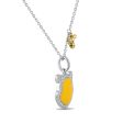 Disney Jewels Diamond Accent Winnie The Pooh Pendant in Sterling Silver For Discount