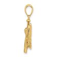 14KT Yellow Gold 16X11MM Three Dimensional Baseball Charm Cheap