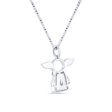 Mother of Pearl and Diamond GROGU™ Pendant in Sterling Silver Cheap