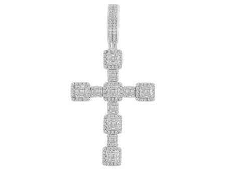 10KT Yellow Gold 1-1 4 CTW Diamond 55X29MM Cross Pendant. Chain Not Included Online