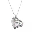 Stainless Steel and Crystals Heart Locket Hot on Sale