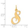 14K Medium Fancy Script Initial S Charm Fashion