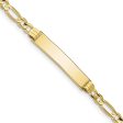 10KT Yellow Gold 7-inch 5.37MM ID Figaro Bracelet Online now