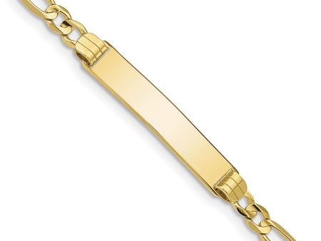 10KT Yellow Gold 7-inch 5.37MM ID Figaro Bracelet Online now