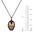 Marvel™ Fine Jewelry 18-inch Iron Man Pendant with Garnet in Sterling Silver Hot on Sale