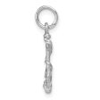 14KT White Gold 22X10MM 10MM Three Dimensional Anchor Pendant-Chain Not Included Supply