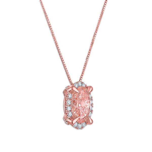 Signature EcoLove 1-3 4 CTW Fancy Pink Lab Grown Diamond Pendant in 14KT Rose Gold Supply