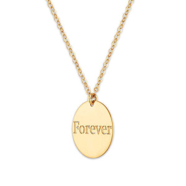 10KT Yellow Gold 18-inch Forever Pendant Online Hot Sale