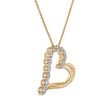 EcoLove 1 4 CTW Lab Grown Diamond 18-inch Heart Pendant in Gold Plated Sterling Silver Online Hot Sale