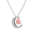 Diamond I Love You To The Moon And Back Mom Heart Diamond Accent Pendant in Rose Gold Plated Sterling Silver Hot on Sale