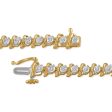 Signature EcoLove 3 CTW Diamond 7-inch Tennis Bracelet in 14KT Yellow Gold For Sale